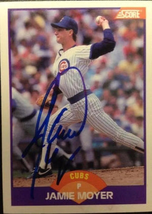 Jamie Moyer Signed 1989 Score Baseball Card - Chicago Cubs - PastPros