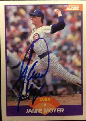 Jamie Moyer Signed 1989 Score Baseball Card - Chicago Cubs - PastPros