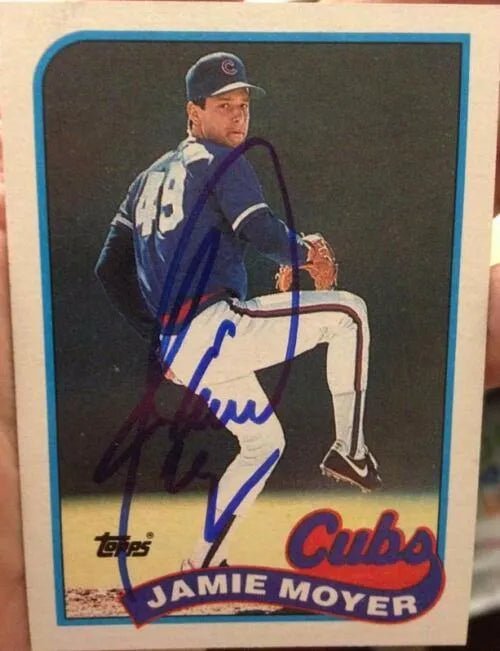 Jamie Moyer Signed 1989 Topps Baseball Card - Chicago Cubs