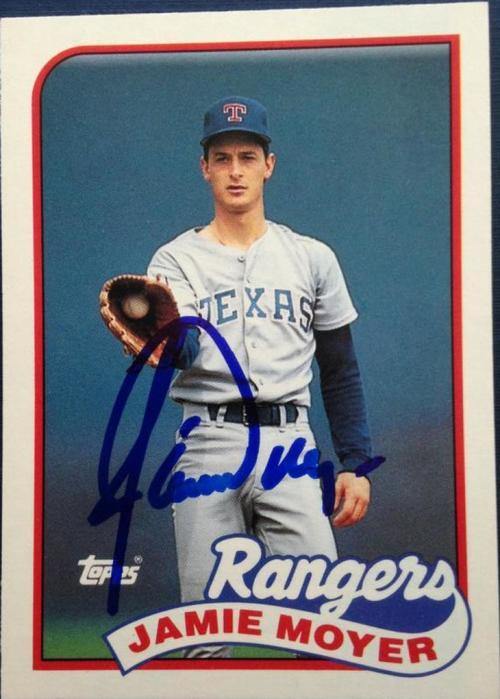 Jamie Moyer Signed 1989 Topps Baseball Card - Texas Rangers - PastPros