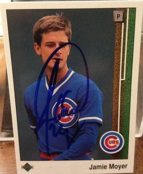 Jamie Moyer Signed 1989 Upper Deck Baseball Card - Chicago Cubs
