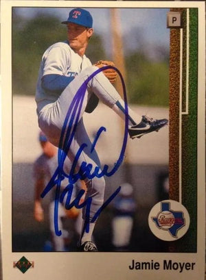 Jamie Moyer Signed 1989 Upper Deck Baseball Card - Texas Rangers