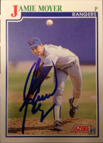 Jamie Moyer Signed 1991 Score Baseball Card - Texas Rangers - PastPros