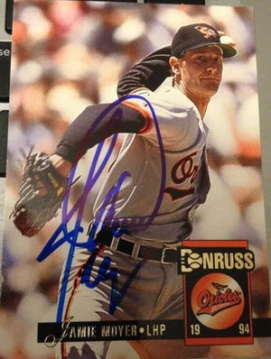 Jamie Moyer Signed 1994 Donruss Baseball Card - Baltimore Orioles