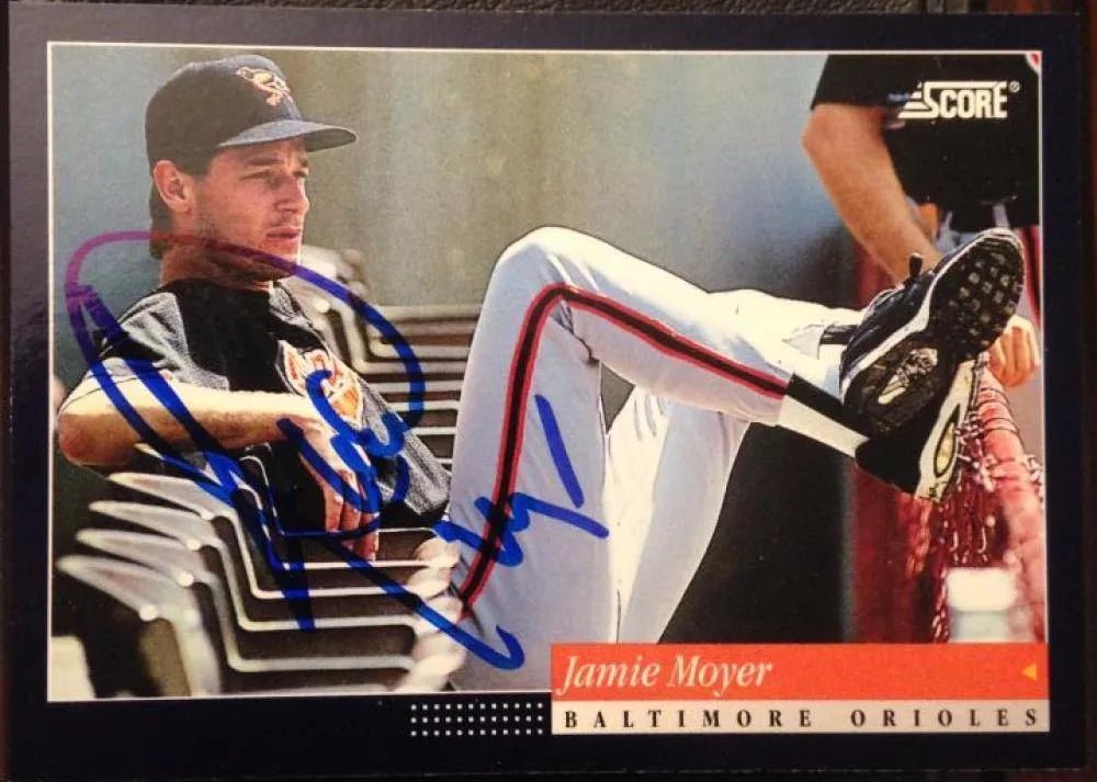 Jamie Moyer Signed 1994 Score Baseball Card - Baltimore Orioles