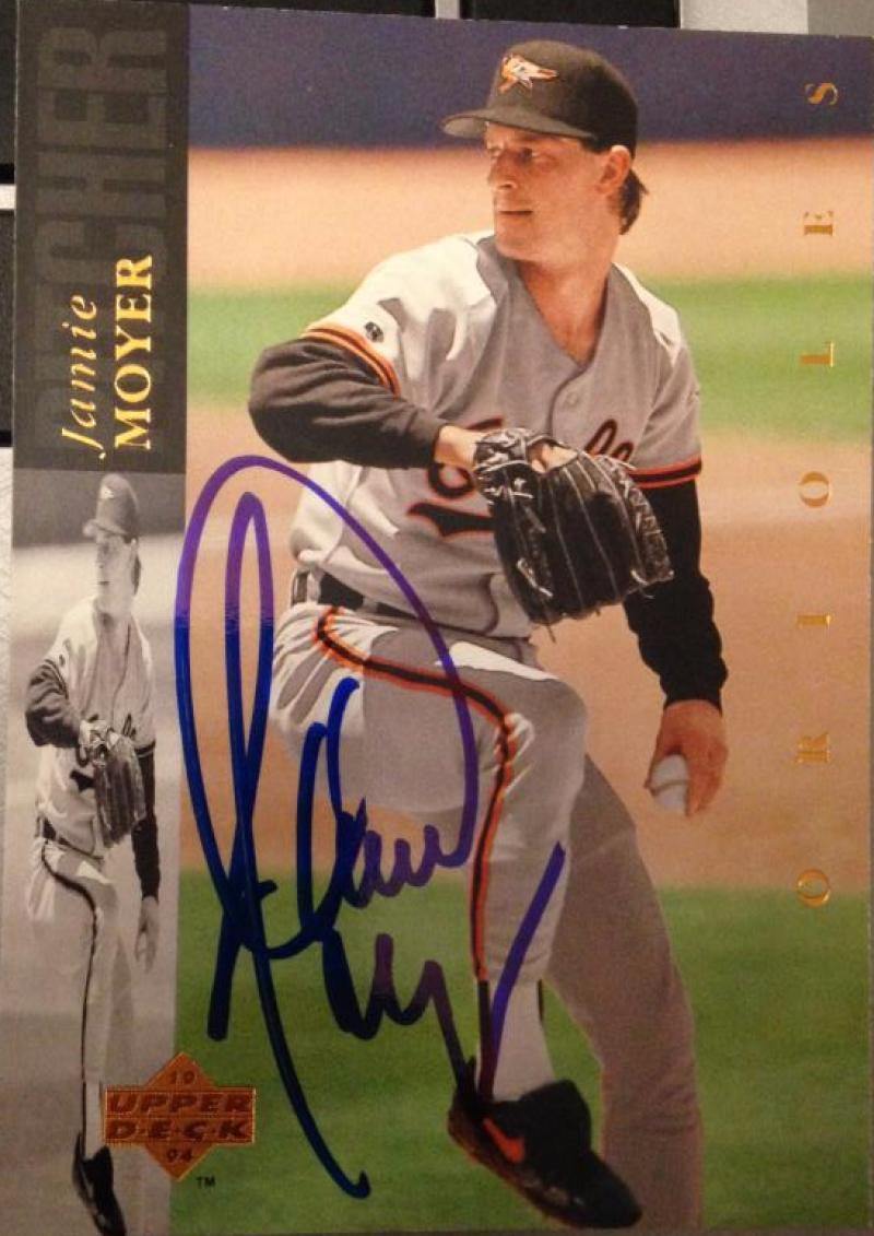 Jamie Moyer Signed 1994 Upper Deck Baseball Card - Baltimore Orioles - PastPros