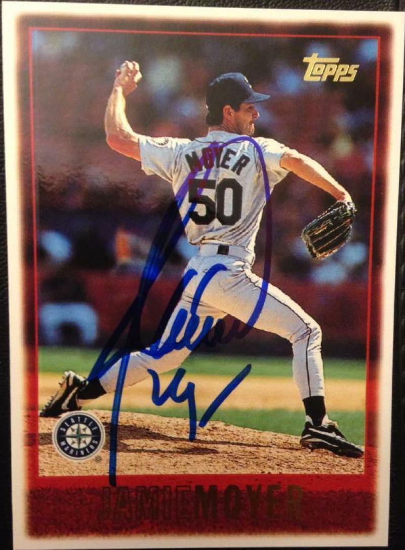 Jamie Moyer Signed 1997 Topps Baseball Card - Seattle Mariners - PastPros