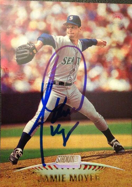 Jamie Moyer Signed 1999 Stadium Club Baseball Card - Seattle Mariners - PastPros