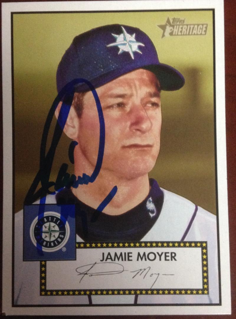 Jamie Moyer Signed 2001 Topps Heritage Baseball Card - Seattle Mariners - PastPros