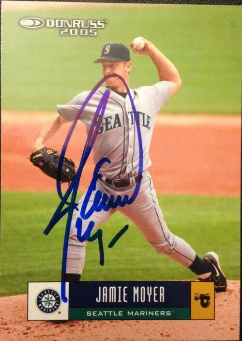 Jamie Moyer Signed 2005 Donruss Baseball Card - Seattle Mariners - PastPros