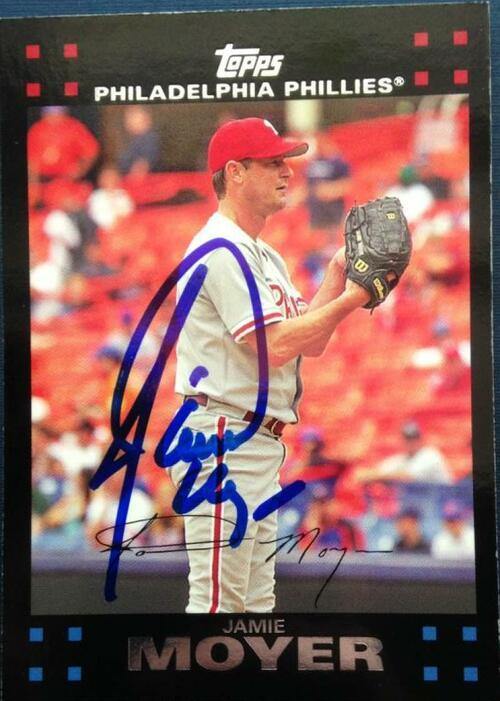 Jamie Moyer Signed 2007 Topps Baseball Card - Philadelphia Phillies - PastPros