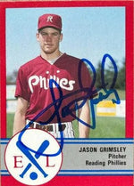 Jason Grimsley Signed 1989 ProCards Eastern League All-Stars Baseball Card - Reading Phillies