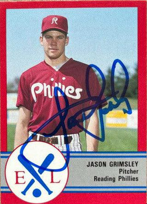 Jason Grimsley Signed 1989 ProCards Eastern League All-Stars Baseball Card - Reading Phillies - PastPros
