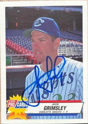 Jason Grimsley Signed 1993 ProCards Baseball Card - Charlotte Knights