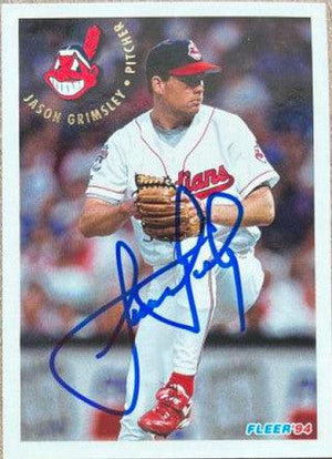 Jason Grimsley Signed 1994 Fleer Update Baseball Card - Cleveland Indians - PastPros