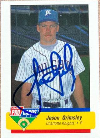 Jason Grimsley Signed 1994 ProCards Baseball Card - Charlotte Knights - PastPros