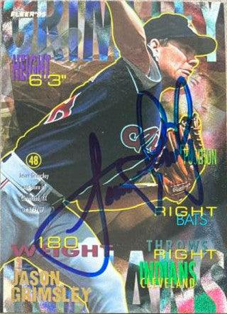 Jason Grimsley Signed 1995 Fleer Baseball Card - Cleveland Indians - PastPros