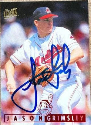 Jason Grimsley Signed 1995 Fleer Ultra Baseball Card - Cleveland Indians