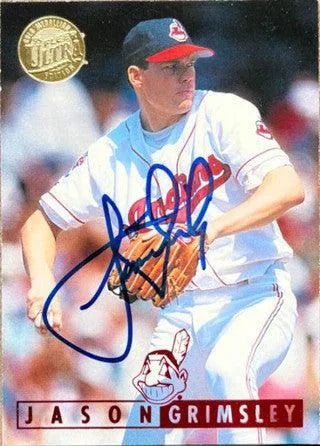 Jason Grimsley Signed 1995 Fleer Ultra Gold Medallion Baseball Card - Cleveland Indians