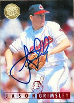 Jason Grimsley Signed 1995 Fleer Ultra Gold Medallion Baseball Card - Cleveland Indians