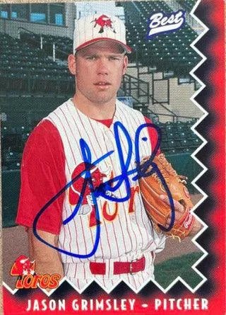 Jason Grimsley Signed 1997 Best Baseball Card - Tucson Toros
