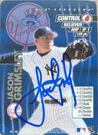 Jason Grimsley Signed 2000 MLB Showdown Unlimited Baseball Card - New York Yankees