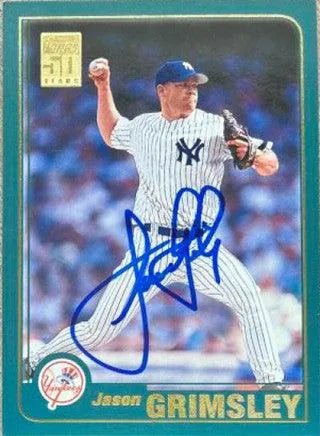 Jason Grimsley Signed 2001 Topps Baseball Card - New York Yankees