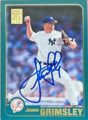 Jason Grimsley Signed 2001 Topps Baseball Card - New York Yankees - PastPros