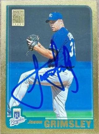 Jason Grimsley Signed 2001 Topps Gold Baseball Card - Kansas City Royals