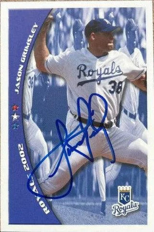Jason Grimsley Signed 2002 Kansas City Police Baseball Card - Kansas City Royals