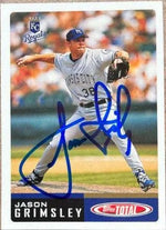 Jason Grimsley Signed 2002 Topps Total Baseball Card - Kansas City Royals