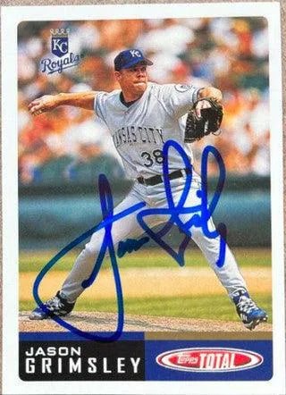 Jason Grimsley Signed 2002 Topps Total Baseball Card - Kansas City Royals