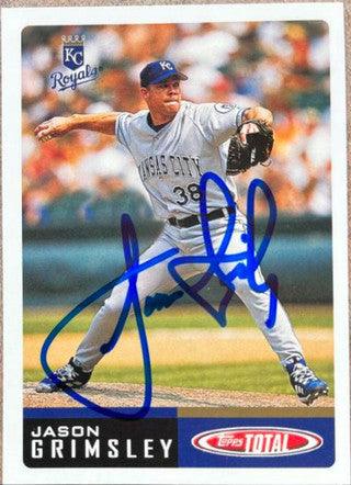 Jason Grimsley Signed 2002 Topps Total Baseball Card - Kansas City Royals - PastPros