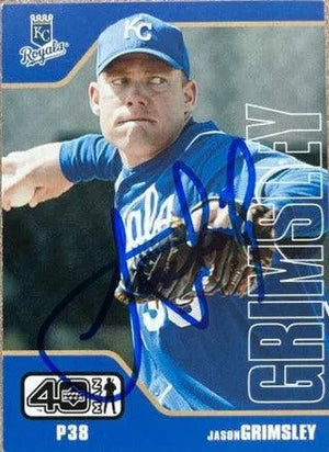 Jason Grimsley Signed 2002 Upper Deck 40 Man Baseball Card - Kansas City Royals