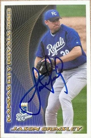 Jason Grimsley Signed 2003 Kansas City Police Baseball Card - Kansas City Royals