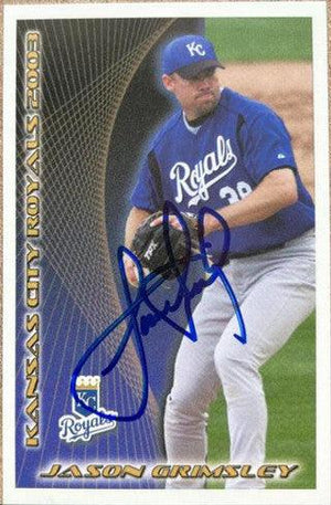 Jason Grimsley Signed 2003 Kansas City Police Baseball Card - Kansas City Royals - PastPros