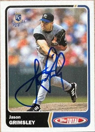 Jason Grimsley Signed 2003 Topps Total Baseball Card - Kansas City Royals