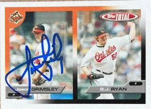 Jason Grimsley Signed 2005 Topps Total Baseball Card - Baltimore Orioles