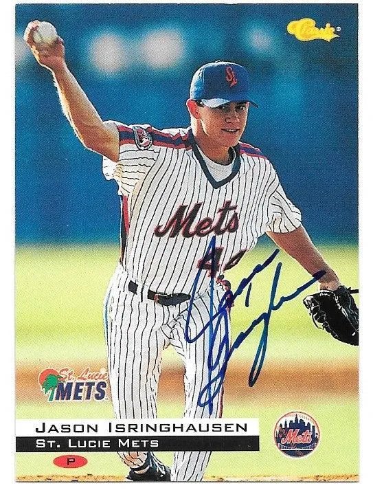 Jason Isringhausen Signed 1994 Classic Baseball Card - St Lucie Mets