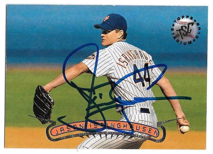 Jason Isringhausen Signed 1996 Stadium Club Baseball Card - New York Mets - PastPros