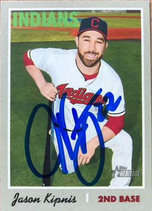 Jason Kipnis Signed 2019 Topps Heritage Baseball Card - Cleveland Indians - PastPros
