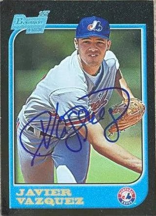 Javier Vazquez Signed 1997 Bowman Baseball Card - Montreal Expos