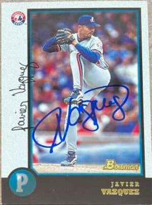 Javier Vazquez Signed 1998 Bowman Baseball Card - Montreal Expos - PastPros