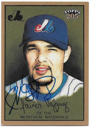 Javier Vazquez Signed 2003 Topps 205 Baseball Card - Montreal Expos