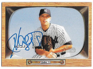 Javier Vazquez Signed 2004 Bowman Heritage Baseball Card - New York Yankees