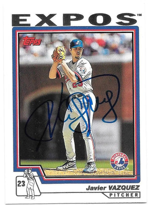Javier Vazquez Signed 2004 Topps Baseball Card - Montreal Expos