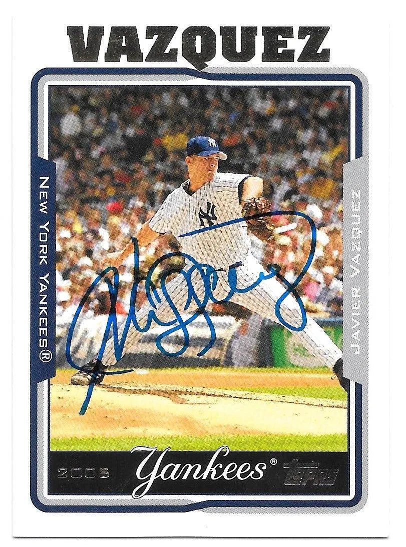 Javier Vazquez Signed 2005 Topps Baseball Card - New York Yankees