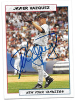 Javier Vazquez Signed 2005 Topps Bazooka Baseball Card - New York Yankees - PastPros