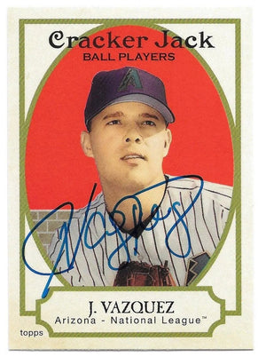 Javier Vazquez Signed 2005 Topps Cracker Jack Baseball Card - Arizona Diamondbacks