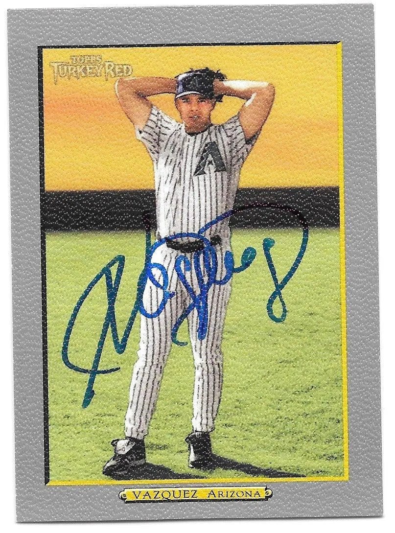 Javier Vazquez Signed 2005 Topps Turkey Red Baseball Card - Arizona Diamondbacks
